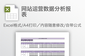 2022网站运营数据报表模板