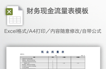 財(cái)務(wù)現(xiàn)金流量表模板
