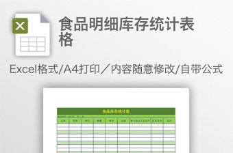 2022食品统计表格