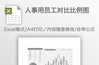 公司员工对比比例图excel表格模板