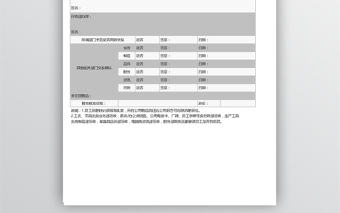 公司員工離職表Excel表