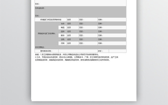 公司员工离职表Excel表