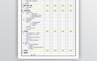 损益表excel模版