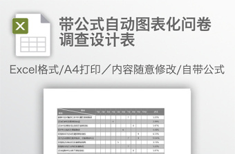 帶公式自動圖表化問卷調(diào)查設(shè)計表
