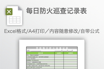 2021管理人员岗位巡查记录表