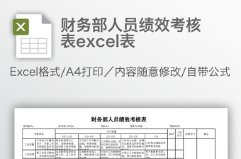 財務部人員績效考核表excel表