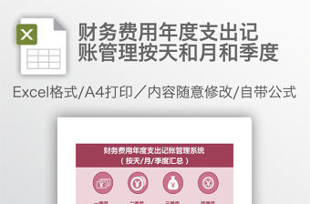 財務費用年度支出記賬管理按天和月和季度