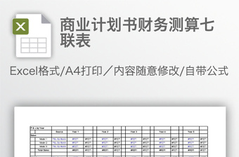 2022公司项目投资财务测算模型表