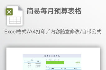 簡(jiǎn)易每月預(yù)算表格