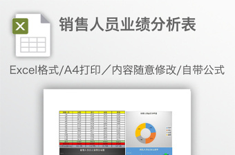 銷售人員業(yè)績分析表