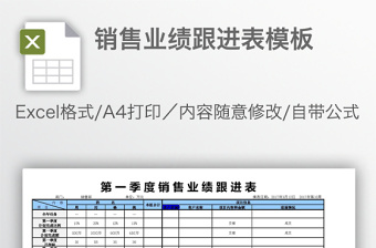 销售业绩跟进表模板