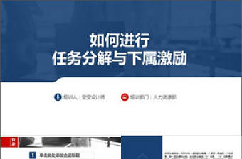 任務(wù)分解法詳講與下屬激勵方法培訓(xùn)PPT