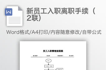 新員工入職離職手續（2聯）