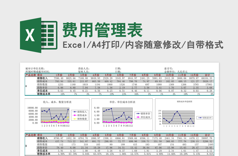 费用管理表