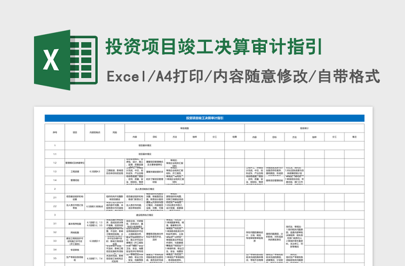 投资项目竣工决算审计指引