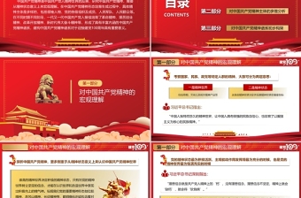 红的简约大气重温百年史铸就忠诚魂庆祝共产党成立一百周年PPT