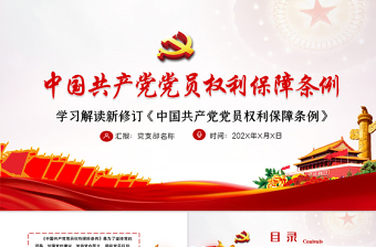 中国共产党党员权利保障条例PPT
