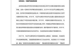 中国方案照亮中东安全稳定之路党员干部学习教育