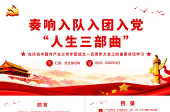 2022庆祝中国共产党成立101周年党课ppt