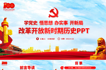 2022中国改革开放历程思想内容思维图ppt