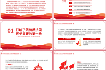 八一南昌起义PPT2021党史教育党史故事专题党课之新中国历史的重要进程PPT模板