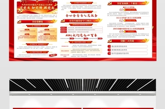 建党100周年宣传栏红色喜庆七一建党节宣传展板模板