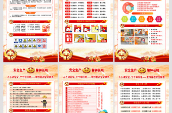 2025年安全生产月挂图红色查找身边安全隐患宣传教育活动展板系列挂画模板