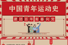 2022中国共产主义青年团成立100周年主题ppt模板