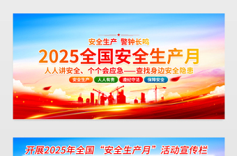 2025年全国安全生产月安全生产知识宣传展板设计模板