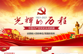 2021中国共产党的一百年的简史ppt