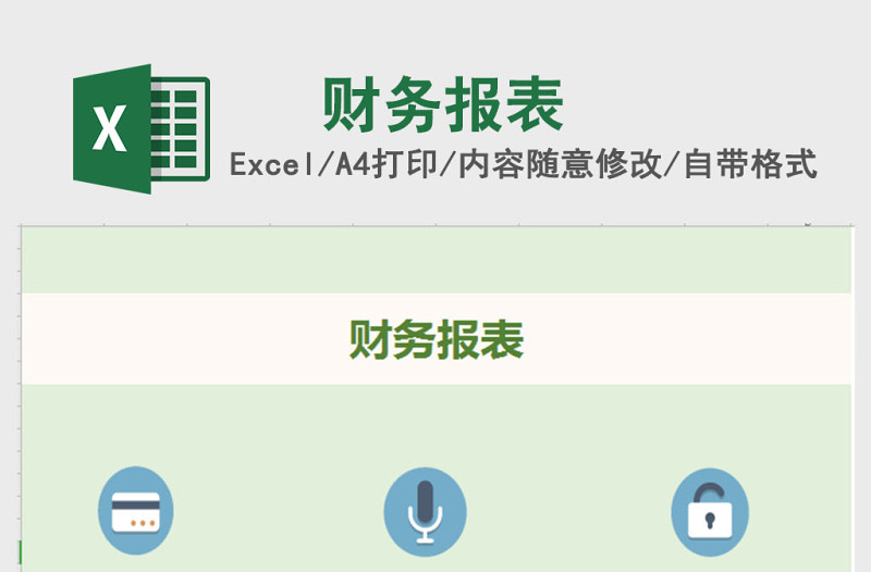 财务报表excel表格