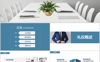 企业商务礼仪知识培训礼仪课程ppt模板