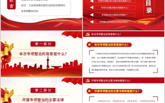 2021互联网行业专项整治行动红色中国风党政PPT模板