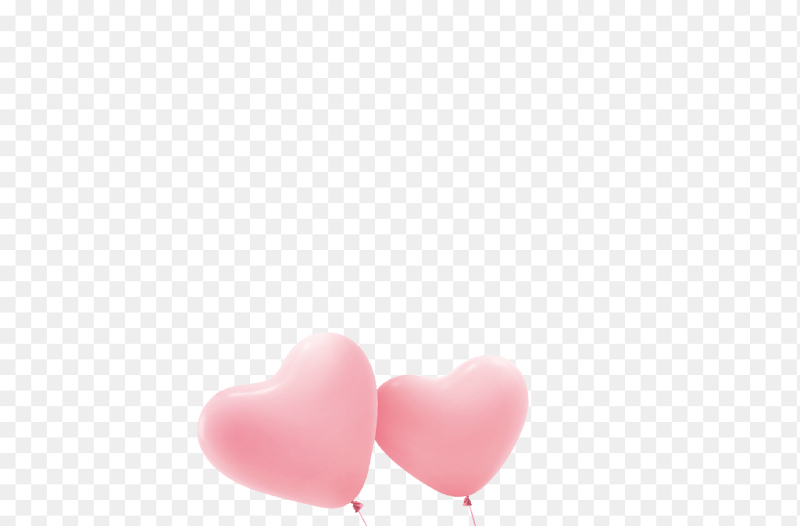 简约粉色精美爱心气球情人节免抠元素素材