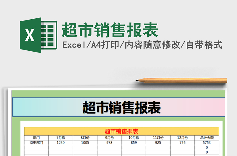 2021年超市销售报表