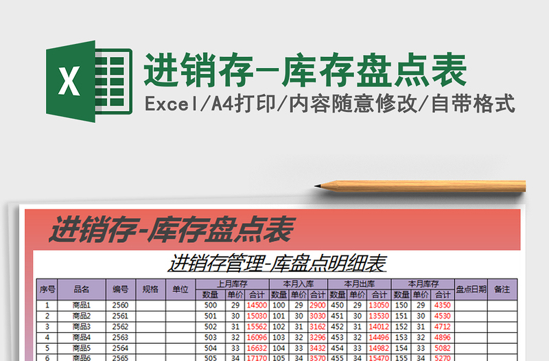 2021年进销存-库存盘点表