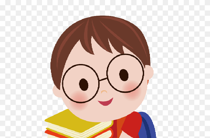 童趣可爱手捧书堆的小男孩阅读读书书籍免抠元素素材