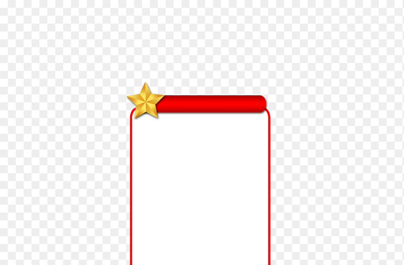 红色简约文本框标题框星星边角装饰免抠元素素材