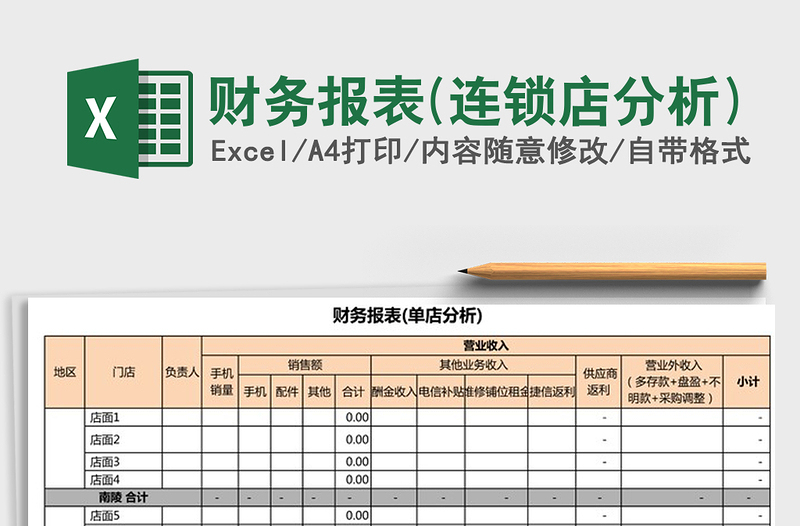 2021年财务报表(连锁店分析)