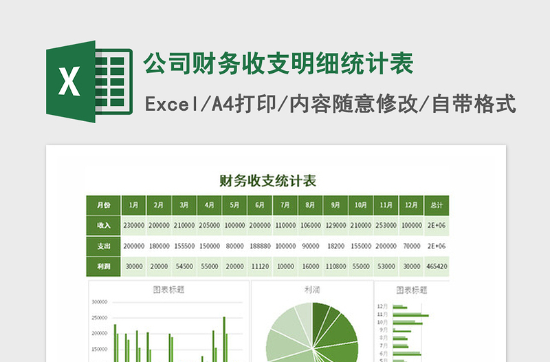 2021年公司财务收支明细统计表