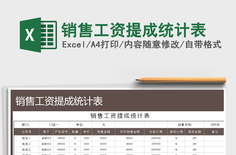 2021年销售工资提成统计表