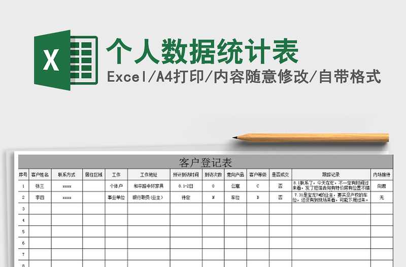 2021年个人数据统计表