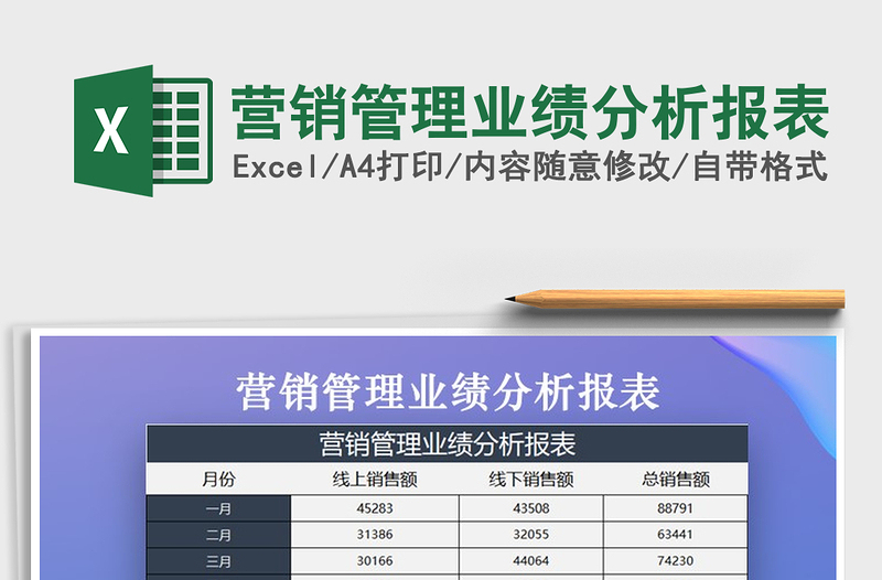 2021年营销管理业绩分析报表