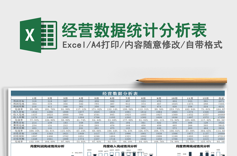 2021年经营数据统计分析表