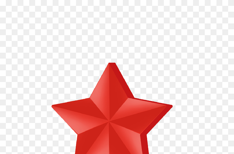红色大气精致五角星装饰免抠元素素材