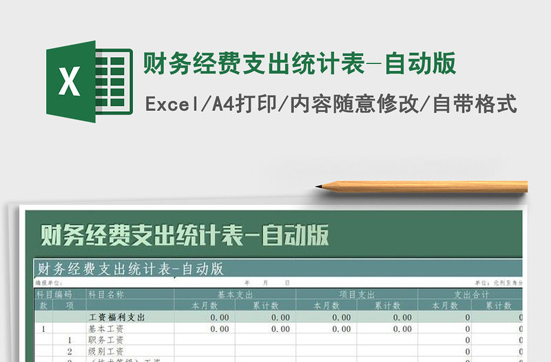 2022年财务经费支出统计表-自动版