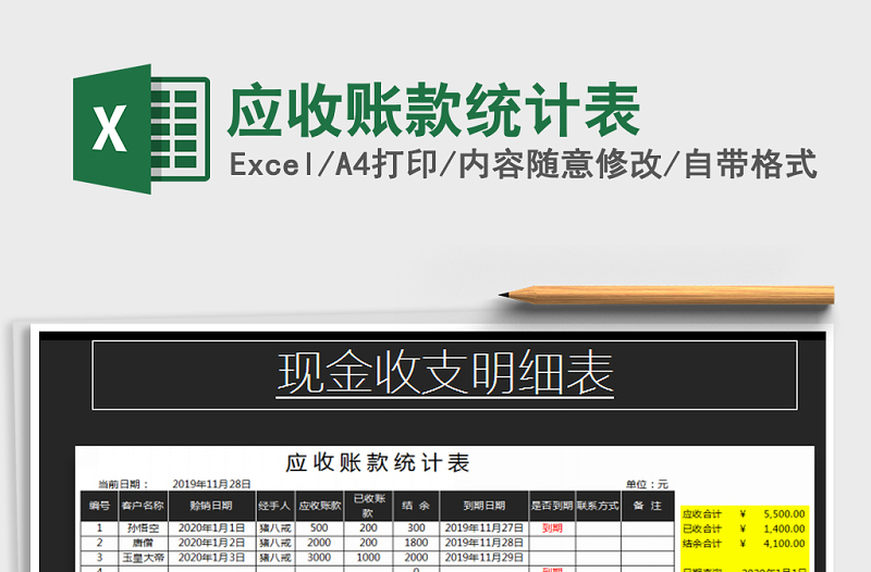 2021年应收账款统计表