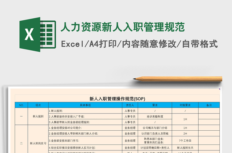 2021年人力资源新人入职管理规范免费下载