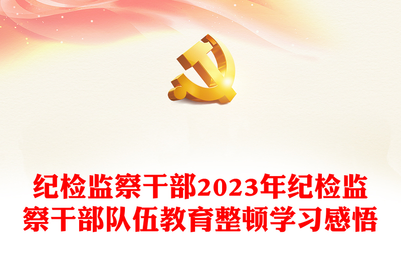 纪检监察干部2023年纪检监察干部队伍教育整顿学习感悟