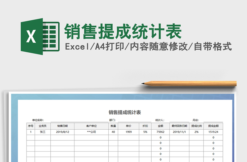 2021年销售提成统计表